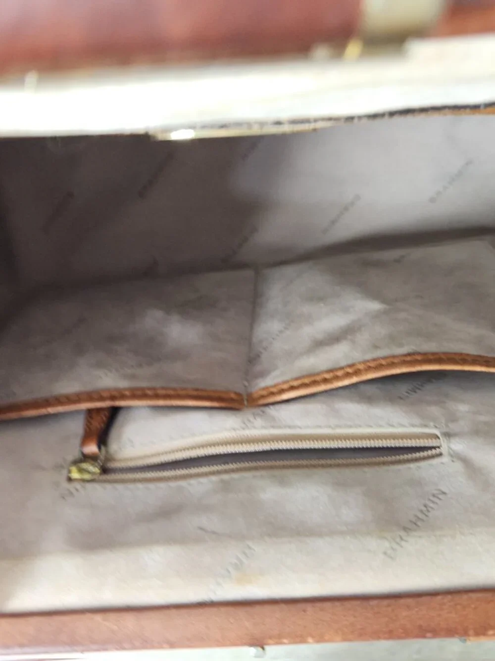 Brahmin Frame Satchel Blue Delft floral birds print hand bag classic rare - Picture 14 of 16